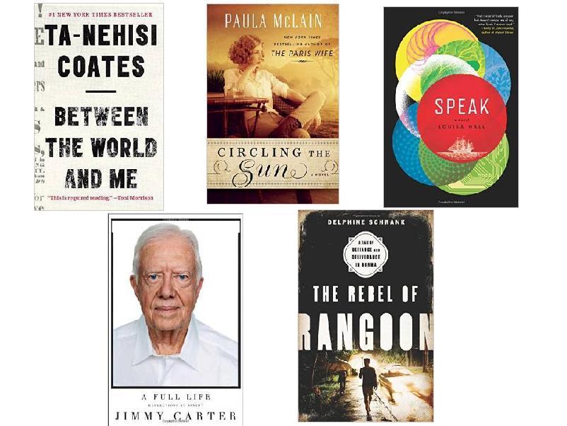 Four book covers with diverse themes and vibrant designs.